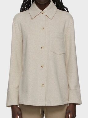 Vince Oversized Shirt Jacket Sz S White Sand